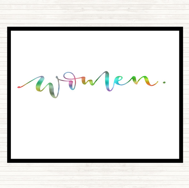 Women Rainbow Quote Placemat