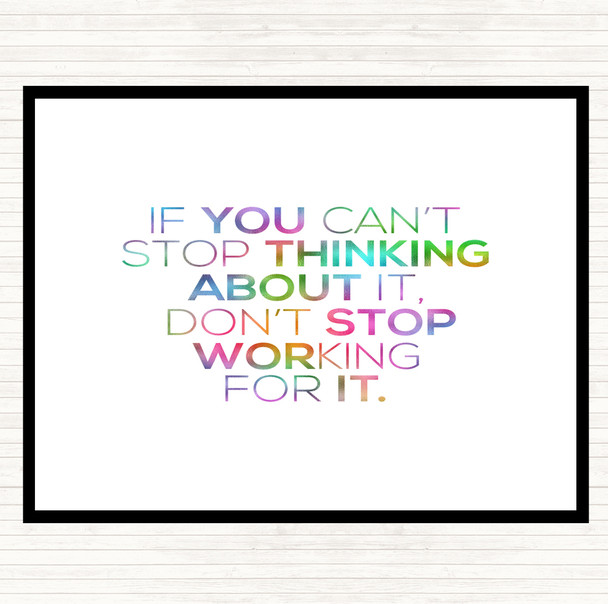 Working For It Rainbow Quote Placemat