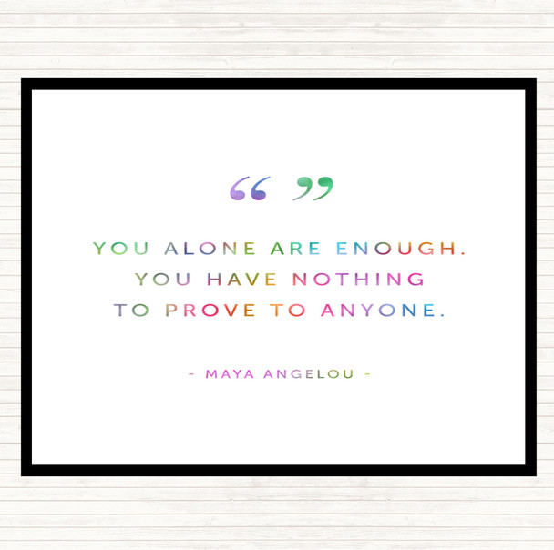 You Alone Rainbow Quote Placemat