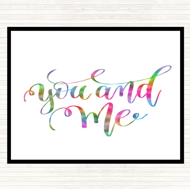 You And Me Rainbow Quote Placemat