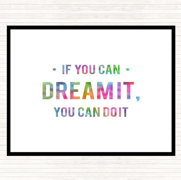 You Can Do It Rainbow Quote Placemat