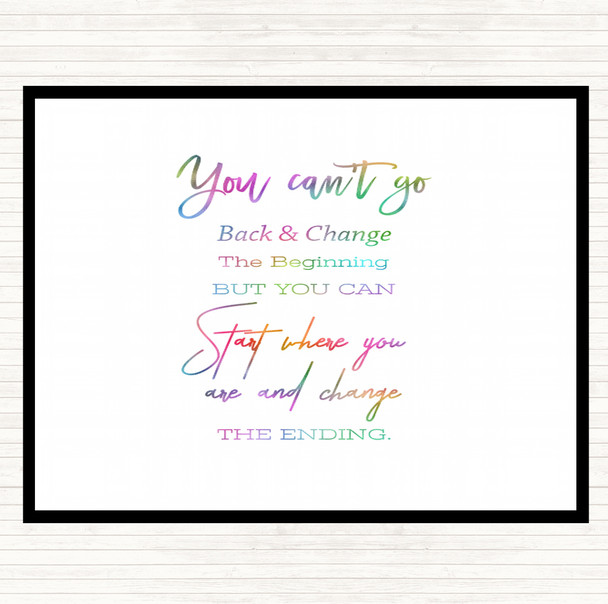 You Cant Go Rainbow Quote Placemat