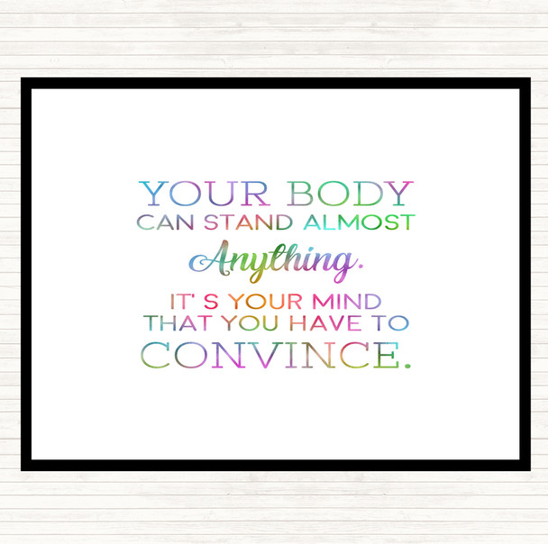 Your Body Rainbow Quote Placemat