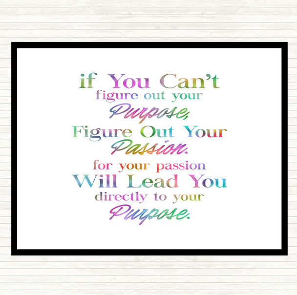 Your Purpose Rainbow Quote Placemat