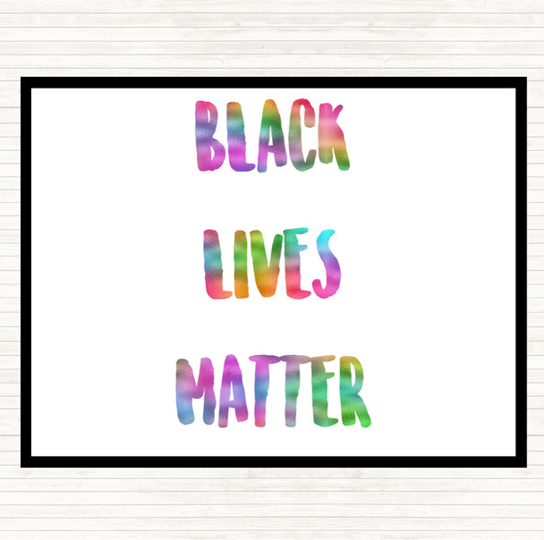 Black Lives Matter Rainbow Quote Placemat