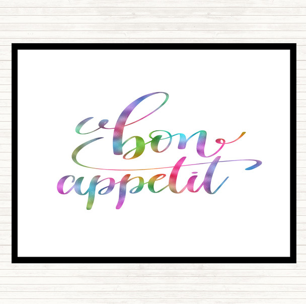 Bon Appetit Rainbow Quote Placemat