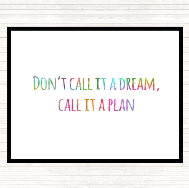 Call It A Plan Rainbow Quote Placemat