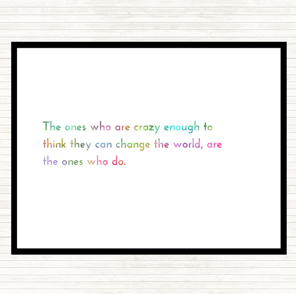 Change The World Rainbow Quote Placemat