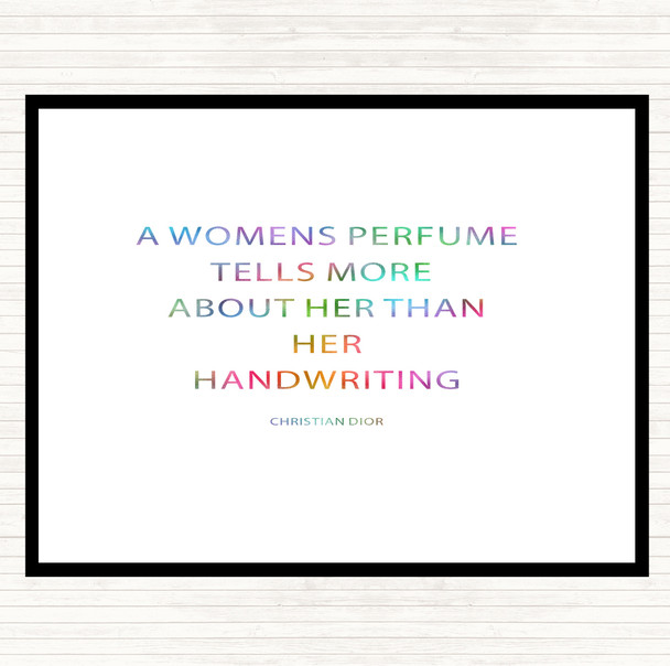 Christian Dior Woman's Perfume Rainbow Quote Placemat