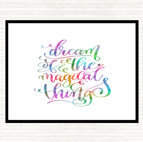 Christmas Dream Magical Rainbow Quote Placemat