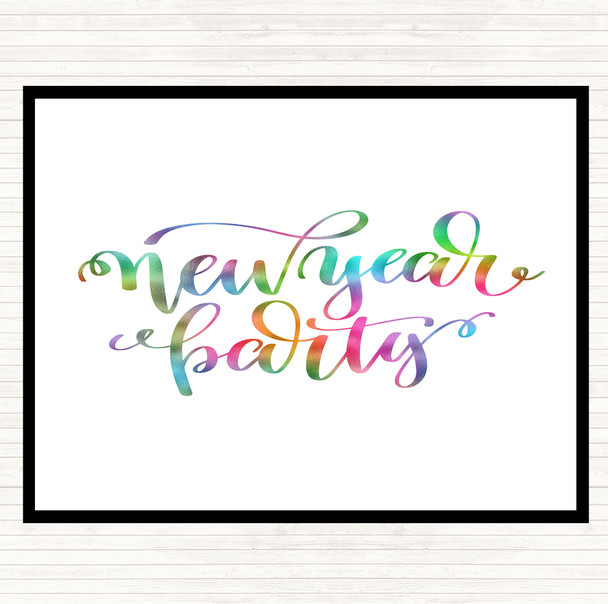 Christmas New Year Party Rainbow Quote Placemat