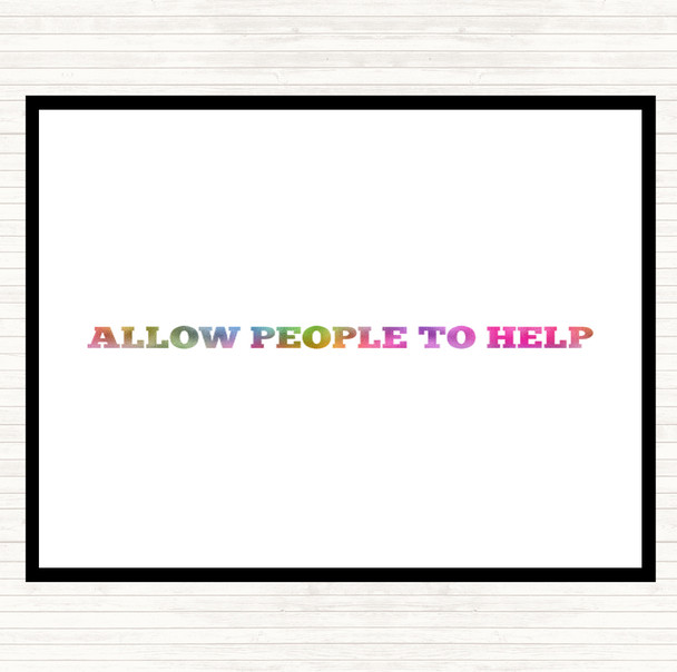 Allow People Rainbow Quote Placemat