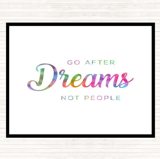Dreams Not People Rainbow Quote Placemat
