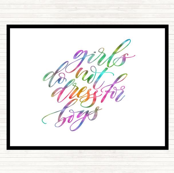 Dress For Boys Rainbow Quote Placemat