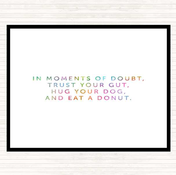 Eat A Donut Rainbow Quote Placemat