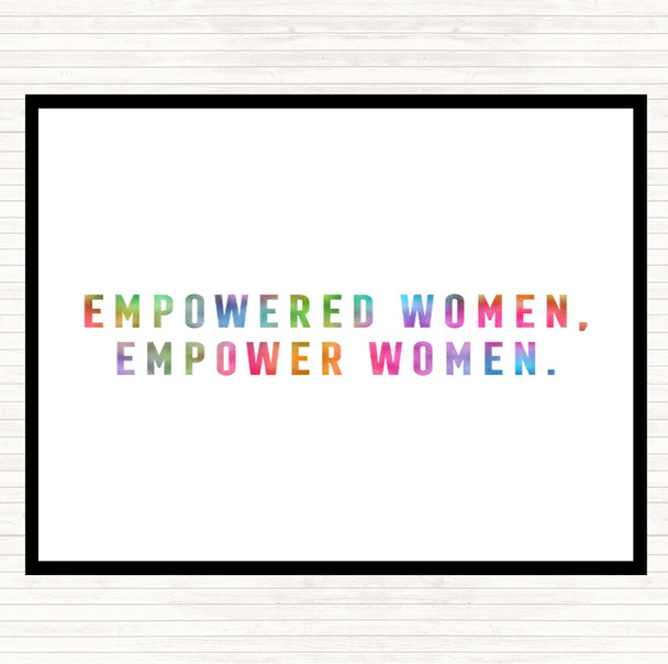 Empowered Women Rainbow Quote Placemat