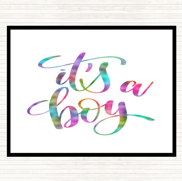 A Boy Rainbow Quote Placemat