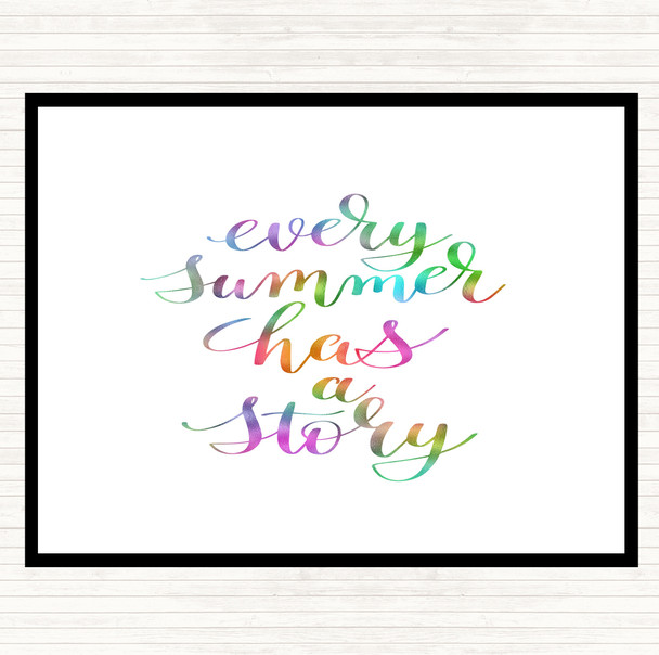 Every Summer Story Rainbow Quote Placemat