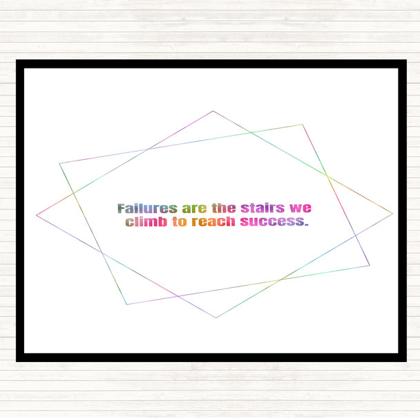 Failures Stairs Success Rainbow Quote Placemat