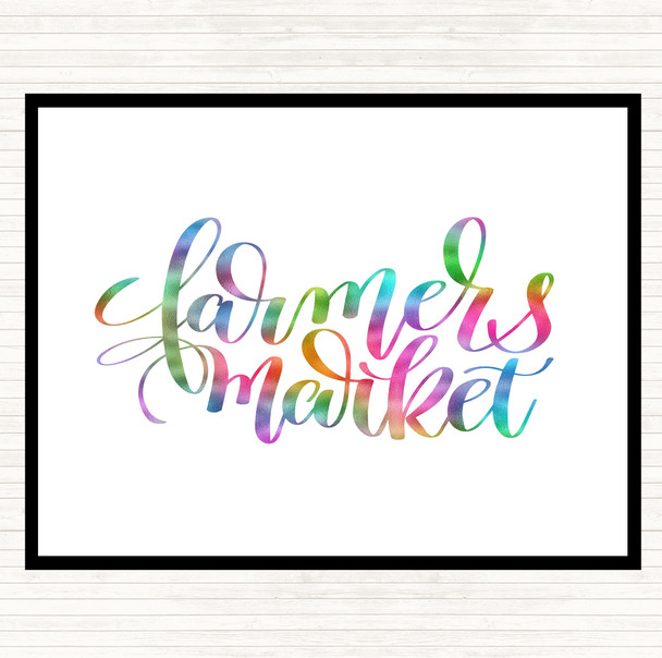 Farmers Market Rainbow Quote Placemat