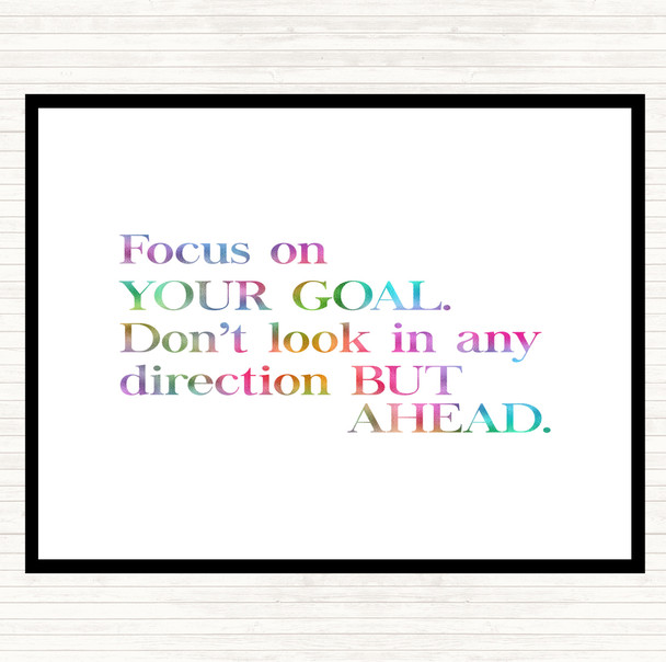Focus On Your Goal Rainbow Quote Placemat