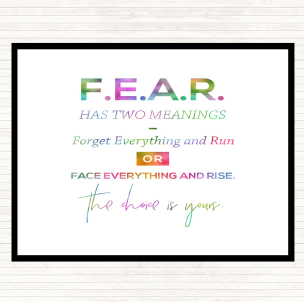 Forget Everything Rainbow Quote Placemat