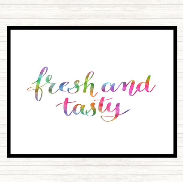 Fresh And Tasty Rainbow Quote Placemat