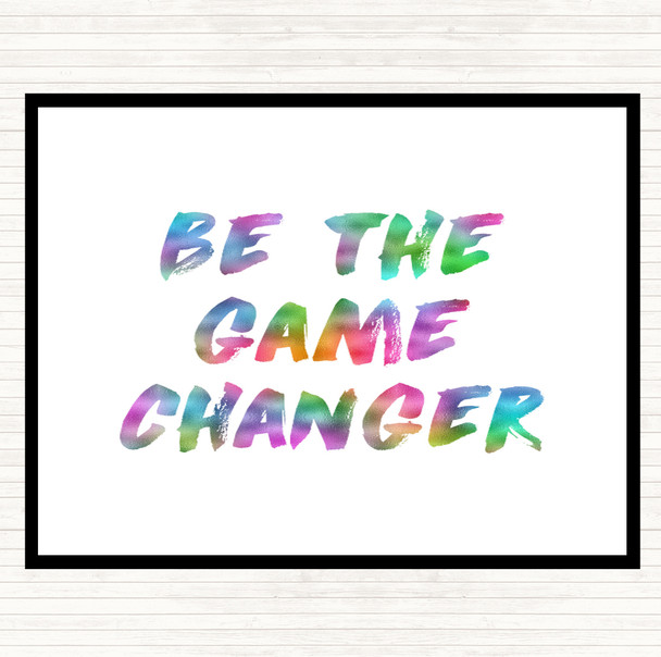 Game Changer Rainbow Quote Placemat