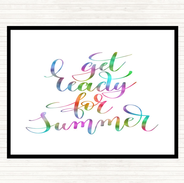 Get Ready For Summer Rainbow Quote Placemat