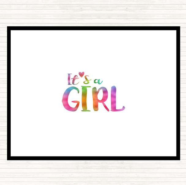 Girl Rainbow Quote Placemat