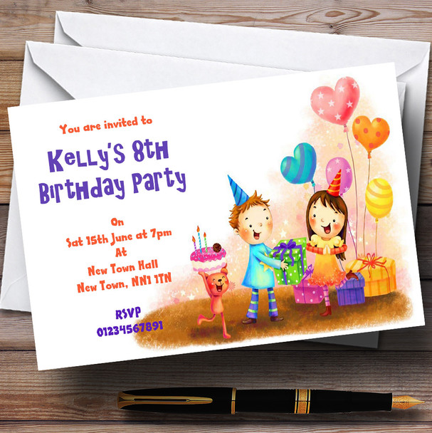 Cute Customised Children's Party Invitations - 19135