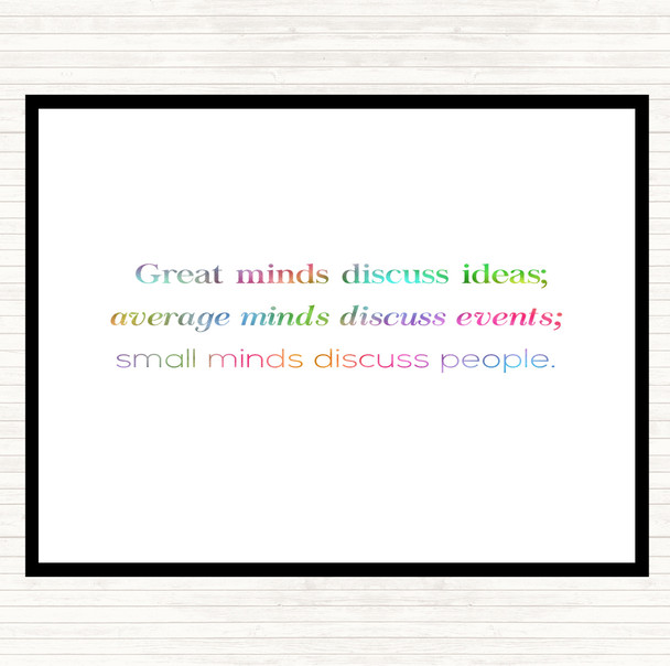 Great Minds Rainbow Quote Placemat