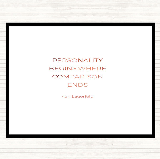 Rose Gold Karl Personality Quote Placemat