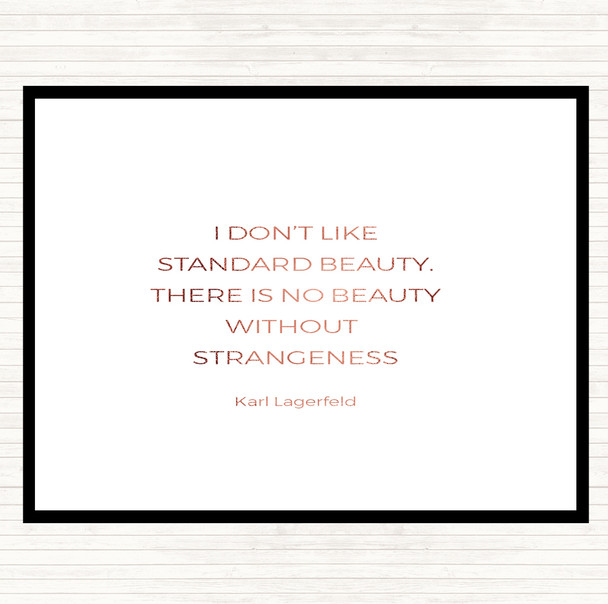 Rose Gold Karl Standard Beauty Quote Placemat