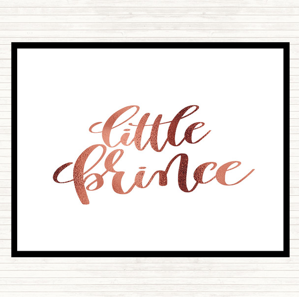 Rose Gold Little Prince Quote Placemat