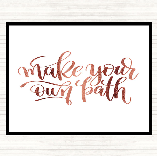 Rose Gold Make Your Own Quote Placemat