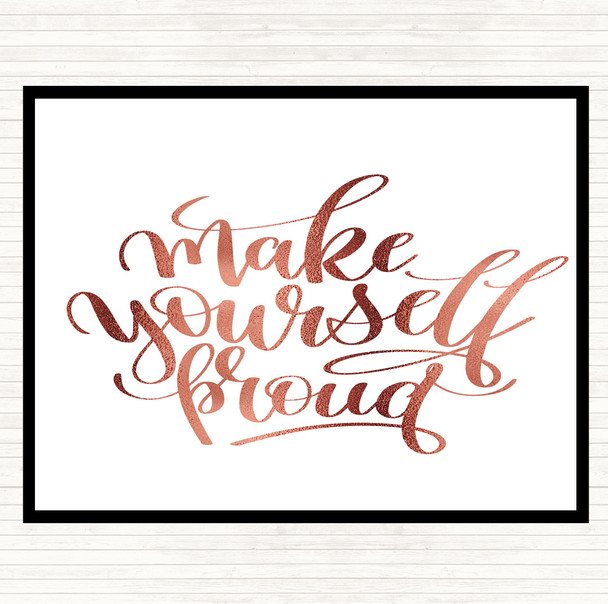 Rose Gold Make Yourself Pound Quote Placemat