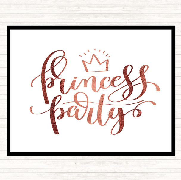 Rose Gold Princess Party Quote Placemat