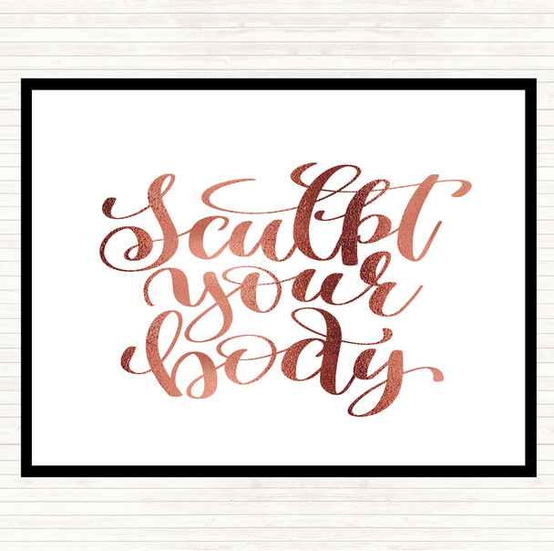 Rose Gold Sculpt Your Body Quote Placemat