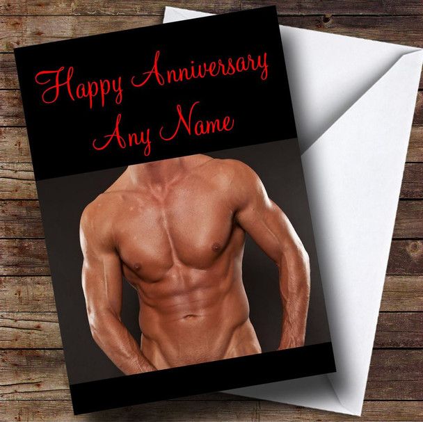 Sexy Man Customised Anniversary Card