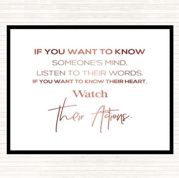 Rose Gold Someone's Mind Quote Placemat