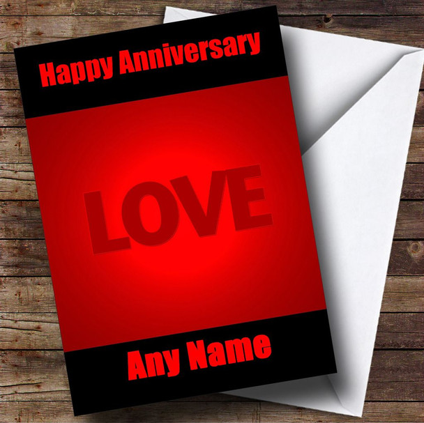 Love Word Customised Anniversary Card