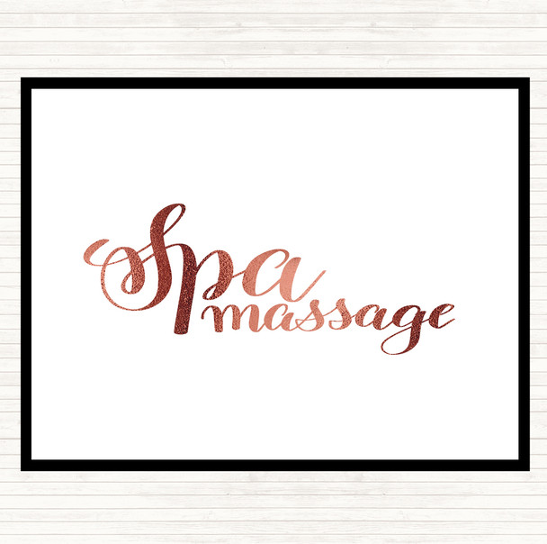 Rose Gold Spa Massage Quote Placemat
