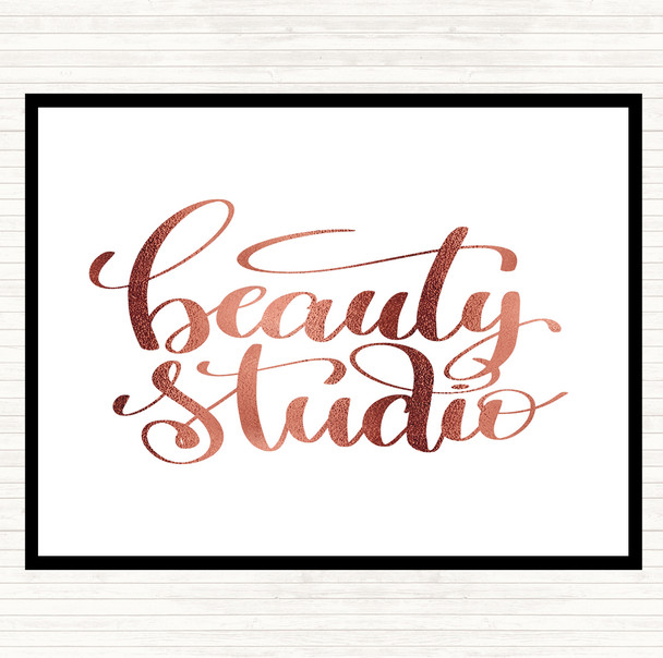 Rose Gold Beauty Studio Quote Placemat