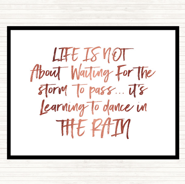 Rose Gold Storm To Pass Quote Placemat