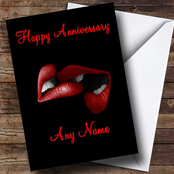 Sexy Lips Customised Anniversary Card
