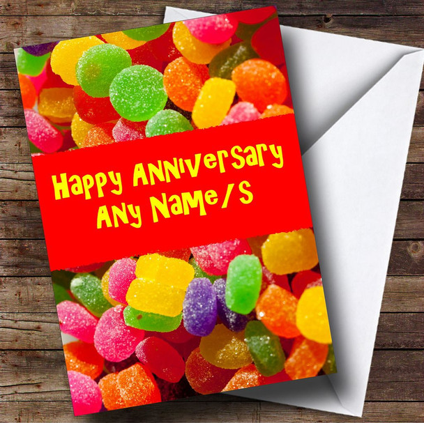 Jelly Tots Customised Anniversary Card