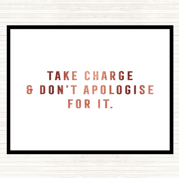 Rose Gold Take Charge Quote Placemat