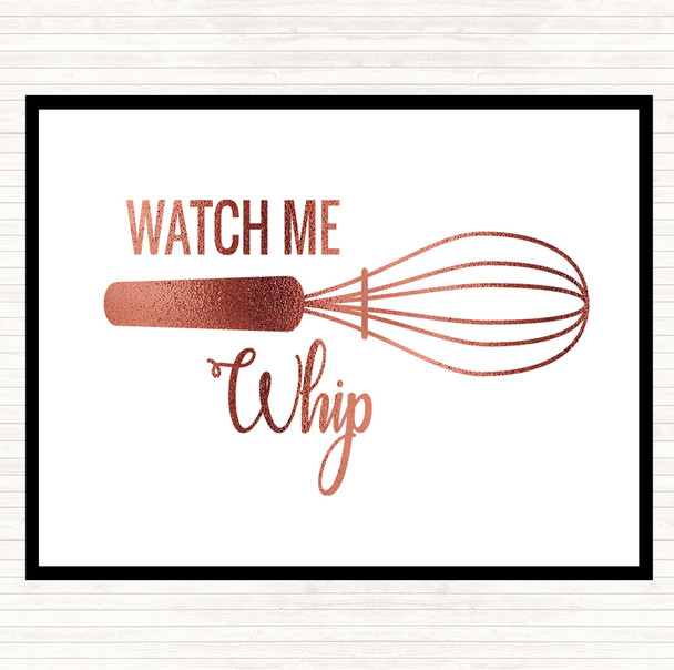 Rose Gold Watch Me Whip Quote Placemat