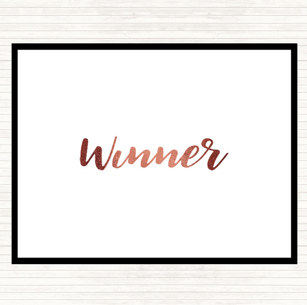 Rose Gold Winner Quote Placemat